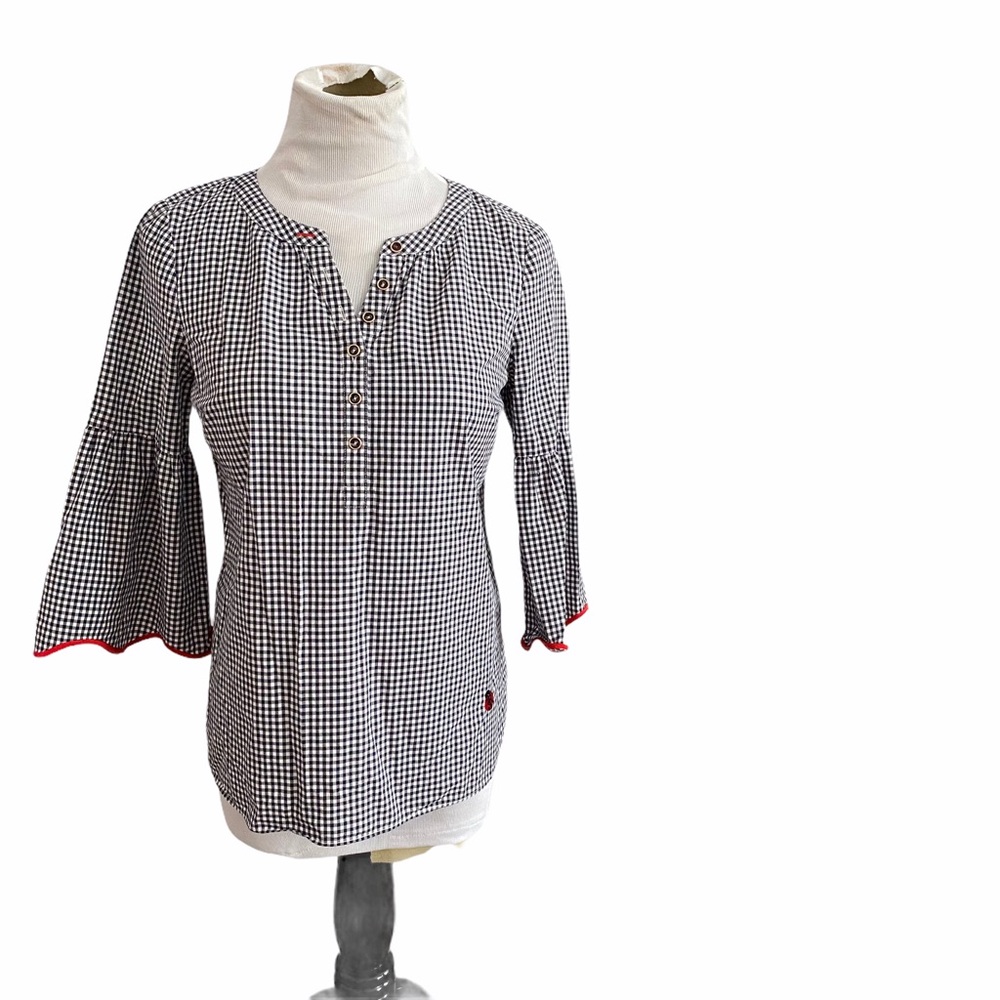 33-Oprah Magazine Collection Talbots Gingham Top - Picture 2 of 8